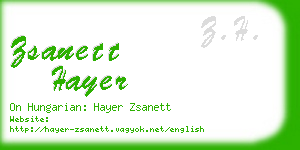 zsanett hayer business card